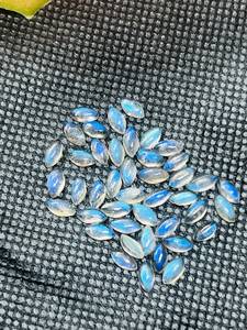 Cabochon ovale en jaspe mariposite naturel blanc, pierre précieuse lâche à changement de couleur, trou de 5 mm, pour la fabrication de bagues, pendentifs et bijoux, vente en gros - Product Image 2