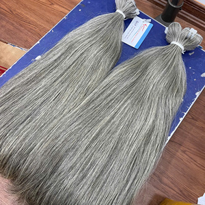 ผมตรงสีเทาธรรมชาติ 100% ผมแท้เวียดนาม สำหรับทำวิกผมและต่อผม - Product Image 4
