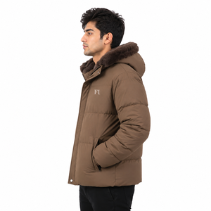 Custom Winter Padded <b>Coat</b> Hooded Quilted <b>Bubble</b> Men's Jackets Thick Warm Outerwear OEM Bulk Wholesale Casual Insulated Jacket - Product Image 4