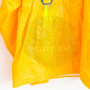 Chaqueta Personalizada de la Hermandad Sigma SGRho, Chaqueta Cortavientos con Logotipo Bordado, Chaqueta Unisex con Línea Amarilla, Chaquetas Resistentes - Product Image 2