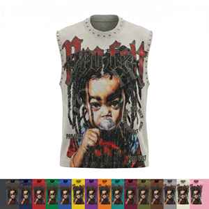 Dernier design, débardeur sans manches sur mesure pour homme, style punk, coton clouté, streetwear décontracté, t-shirts légers d'été - Product Image 1