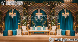 Thème arabe mariage scène arrière panneaux muraux mariage arc en métal toile de fond décor de scène cérémonie de mariage arabe toile de fond configuration - Product Image 5