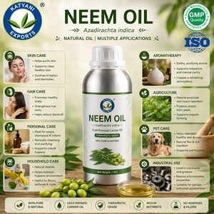 Huile de Neem de qualité aromathérapeutique, huile pure d'Azadirachta Indica, huile naturelle pressée à froid pour les soins capillaires - Exportateur en gros d'Inde - Product Image 5
