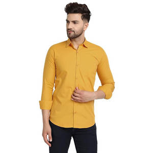 Camisas de vestir informales sólidas de algodón orgánico 100% para hombres, camisas transpirables antiarrugas de manga larga para adolescentes de verano - Product Image 5
