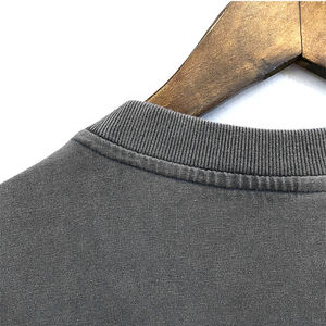 Camiseta de Alta Calidad, Nueva Llegada, OEM, Venta al Por Mayor, Logotipo Personalizado, Camiseta de Algodón 100% Lavado Ácido, Camiseta Holgada Lisa para Hombre - Product Image 4