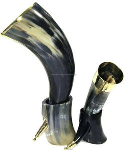 2024 nueva superventas artesanía Natural buey búfalo tallado a mano vikingo Medieval beber cuerno logotipo personalizado pulido cuernos naturales para - Product Image 3