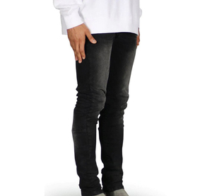 Pantalon pour homme noir, dernier design tendance, style streetwear, coton, coupe slim, jean skinny streetwear - Product Image 3
