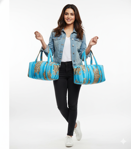 Bolsos de Viaje Acolchados Mini para Mujer, Bolsos de Viaje Acolchados de Algodón Boho de Primera Calidad con Diseño Estampado - Product Image 2