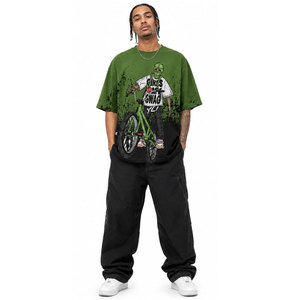 T-shirts personnalisés avec logo imprimé DTG, polyester/coton, délavés à l'acide, effet soleil, coupe ample, surdimensionnés, écologiques, anti-plis pour hommes - Product Image 3