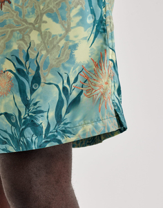 Men's Tropical Ocean Print Board Shorts Mid Waist Drawstring Closure With Pockets Quick Dry Casual Swimwear Shorts - Product Image 5