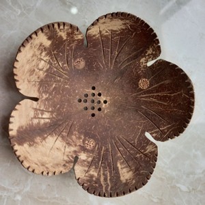Jabonera de madera con carcasa de coco, jabonera hecha a mano con forma de hoja, soporte para platos, bandeja para jabones - Product Image 2