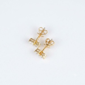 14K Solid <b>Gold</b> Toi Et Moi Style Pear & Round Lab Diamond Studs <b>Earring</b> <b>Screw</b> <b>Back</b> <b>Earrings</b> Anniversary Gift Everyday Wear - Product Image 5
