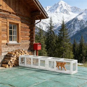 Tunnel per Gatti da Esterno Personalizzabile Bianco, Design Unico per Gabbia e Nido per Animali Domestici - Product Image 2