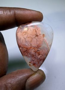 Cabochon en Agate Coton Naturel de Haute Qualité, Pierre Précieuse en Vrac pour la Fabrication de Bijoux - Product Image 4