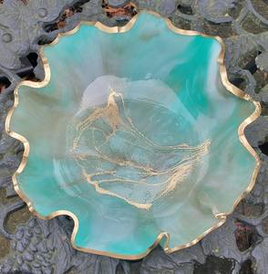 Belle coupelle décorative faite à la main, idées de décoration intérieure, art en résine pour servir - Product Image 5