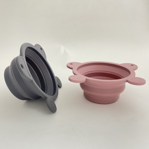 Bol à eau pliable pour animaux de compagnie – Silicone de qualité alimentaire, compatible micro-ondes et congélateur, bol portable pour chien pour les voyages, la randonnée et les promenades quotidiennes - Product Image 2