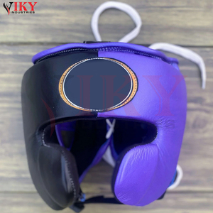 Gants de boxe professionnels, protège-tête, protège-glandes, équipement de protection pour entraînement MMA, logo personnalisé, ensemble d'équipement de boxe violet et noir - Product Image 2