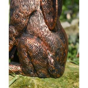 Escultura de conejo de bronce, precio de fábrica, figurita de conejo antigua hecha a mano para decoración de Pascua - Product Image 2