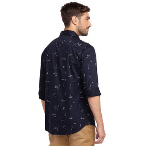 T-shirt double couche en coton épais décontracté conception personnalisée chemise à manches longues à carreaux pour hommes respirant anti-rides Dobby - Product Image 3