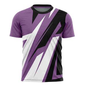 เสื้อยืดคอกลมทรงปกติสำหรับผู้ชาย ผ้าโพลีเอสเตอร์/คอตตอน สวมใส่สบาย พิมพ์ลายโลโก้ดิจิทัลด้านหน้า แห้งเร็ว ระบายอากาศได้ดี ผ้าถักเนื้อนุ่ม - Product Image 5