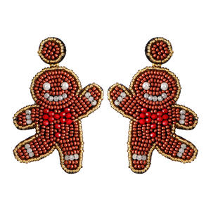 Pendientes de Aro con Cuentas y Bordados Hechos a Mano, Estilo Boho Moderno, de Lujo Ligero, Tendencia 2026, para Bodas, Eventos y Festividades, con Diseño Antiguo - Product Image 6