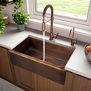 Fregadero de cobre con certificación de inspección, producto probado, calidad garantizada, fregadero de cobre, satisfacción del cliente - Product Image 1
