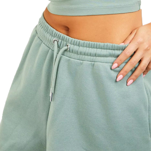 Plaid Women High <b>Waist</b> Yoga Shorts 100% Cotton Moisture Wicking Breathable Gym Workout Fitness Clothing Set - Product Image 5