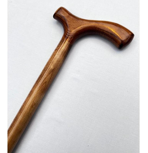 Bâton de marche en bois massif au design simple avec finition naturelle, parfait pour un soutien élégant et une utilisation confortable - Product Image 1