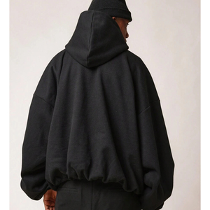 High Quality 100% Cotton Winter Extreme Oversized Super Premium Heavyweight Stonewashed Zipper-Up Embroidered Hoodie <b>Pullover</b> - Product Image 4