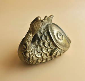Brass Fish Shape Desktop <b>Ashtray</b> <b>Vintage</b> Design Home Decor Smoking Accessory - Product Image 5