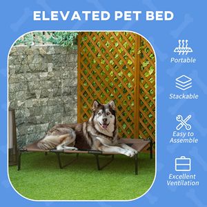 Cuccia per Cani XL Quadrata Portatile in Metallo con Rete Traspirante e Borsa per il Trasporto - Per Interni/Esterni - Product Image 4