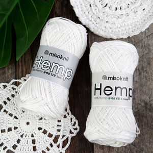 [Misoknit] Fil de chanvre écologique 50g 0.5mm 1mm presque aucun torsion vérifié sans produit chimique pour le tricot à la main - Product Image 1