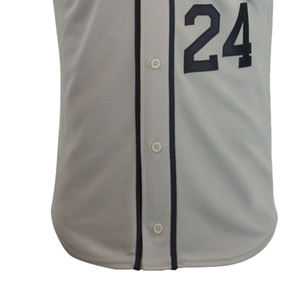 Mountaineers Baseball Uniform Men's Gray Jersey <b>With</b> Yellow Team Name And Number 24 Short Sleeve Polyester Pants And <b>Shoes</b> - Product Image 4