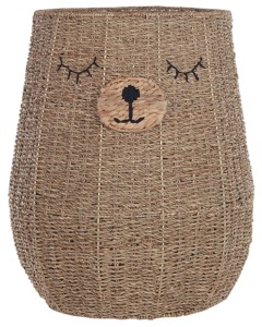 Cesta de Almacenamiento Infantil de Mimbre Natural Hecha a Mano con Diseño de Oso de Peluche, Venta al por Mayor, Ecológica, Hecha en Vietnam - Product Image 2