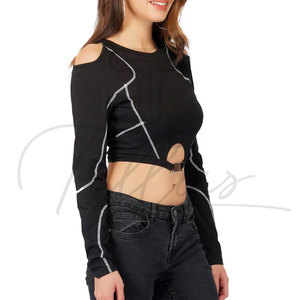 เสื้อครอปท็อปผู้หญิง ดีไซน์สวยทันสมัย ราคาถูก รับผลิตตามแบบ - Product Image 4