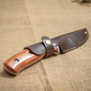 <b>Leather</b> Knife Sheath Custom Fit Outdoor <b>Tool</b> Holder With <b>Belt</b> Attachment For Daily Carry - Product Image 3