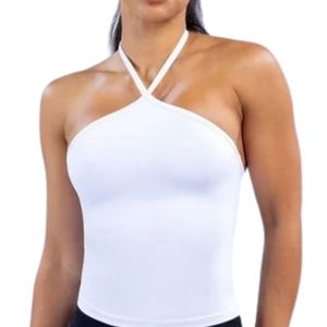 Débardeur blanc ajusté sans manches pour femme – Tenue décontractée, coupe slim, mode, vêtements de sport, basique, usage quotidien, vente en gros - Product Image 2