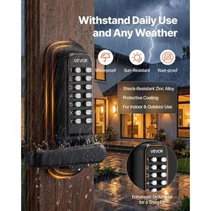 Serratura Meccanica per Mobili con Tastierino a Combinazione 4-7 Cifre, Ingresso Senza Chiave, Pulsante a Doppia Faccia, Aggiornamento Codice 2.0 - Product Image 6