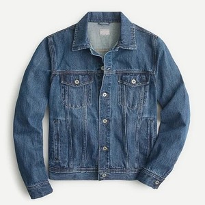 Veste en jean pour homme personnalisable, tissée, boutonnée, avec poches, 100% coton, vêtements d'hiver décontractés pour homme, veste en jean - Product Image 2