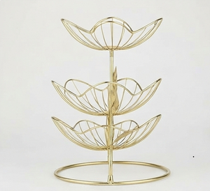 Cesta de Frutas Metálica de Diseño Único para Mesa, Utensilios de Cocina en Oro Pulido, Cestas de Almacenamiento de Frutas Metálicas Hechas a Mano de Estilo Nuevo - Product Image 2