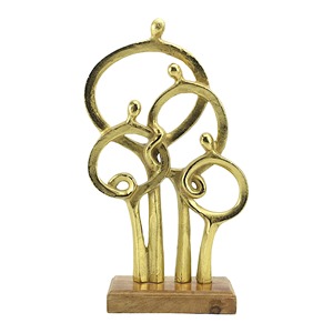 <b>Rustic</b> Wood Metal Sculpture Vintage Style Decorative Showpiece for Home Interior <b>Shelf</b> and Table Display Designer Woodeen metal - Product Image 6