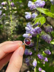 Handmade Oval Garnet Ring 925 Sterling Silver <b>Red</b> Gemstone Jewelry Women Gift Wholesale Elegant Minimal Design - Product Image 6