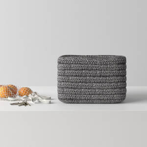 Panier de rangement décoratif en laine/feutre DreamCraft, décoration moderne pour la maison, paniers tissés, Vietnam - Product Image 2