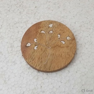 Ensemble de sous-verres en bois pour la décoration de table, sets de table et tapis, élégant décor de table en bois, cadeau pour la maison - Product Image 3