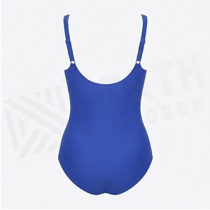 Ensemble de yoga 2 pièces imprimé papillon bleu avec finition dorée, body à col en V profond et jupe portefeuille longueur genou - Product Image 2