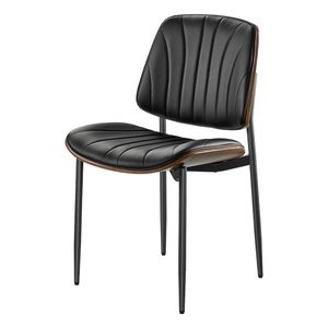 Set Moderno di 6 Sedie da Pranzo Salvaspazio, Sedie Laterali Imbottite in Pelle per Tavolo da Cucina e Sala da Pranzo - Product Image 1