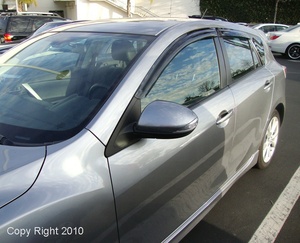 Pare-soleil de fenêtre de voiture HIC, déflecteurs de porte en PMMA, ajustement parfait pour MAZDA 3 Axela 5 portes hayon 2009~2013 - Product Image 6