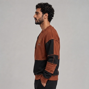Sweat-shirt à col rond pour homme en molleton de coton épais, personnalisable avec logo, livraison incluse. - Product Image 2