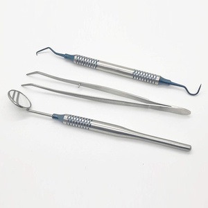 Set de Examen Dental de 3 Piezas, Kit de Diagnóstico Básico con Espejo, Explorador y Pinzas, Kit de Higiene Dental de Acero Inoxidable - Product Image 2