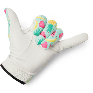 ถุงมือกอล์ฟหนังแกะ Ikhlas Sports รุ่นขายดีที่สุด ออกแบบลายผลไม้ผสมผสานด้วยเทคนิค Sublimation ปิดด้วยเวลโคร ป้องกันนิ้วมือเต็มรูปแบบ ทนทาน - Product Image 5